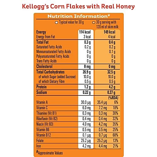 Kelloggs Honey Crunch Corn Flakes, 630 g  