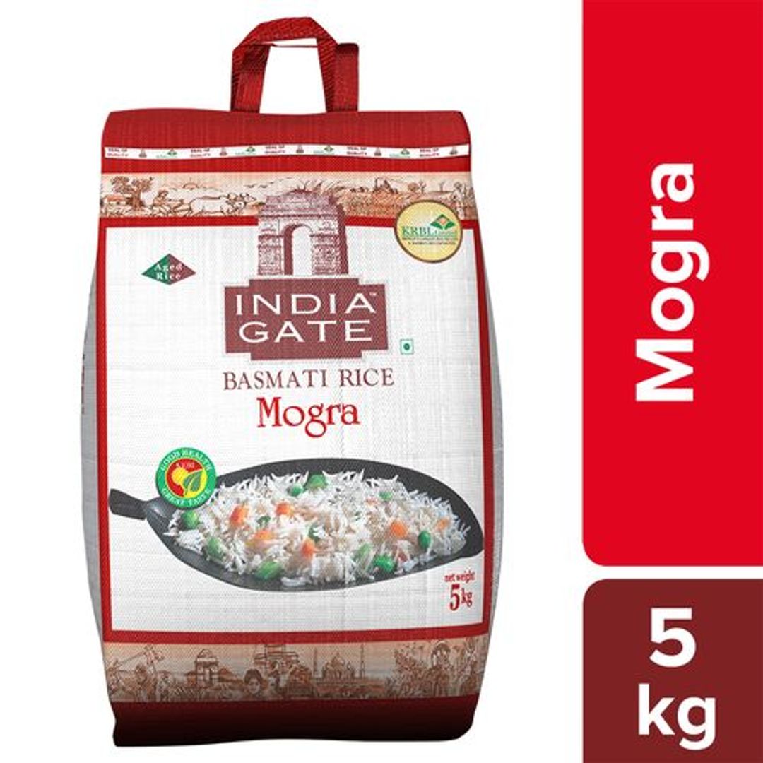 India Gate Basmati Rice/Basmati Akki - Mogra/Broken, 5 kg Bag