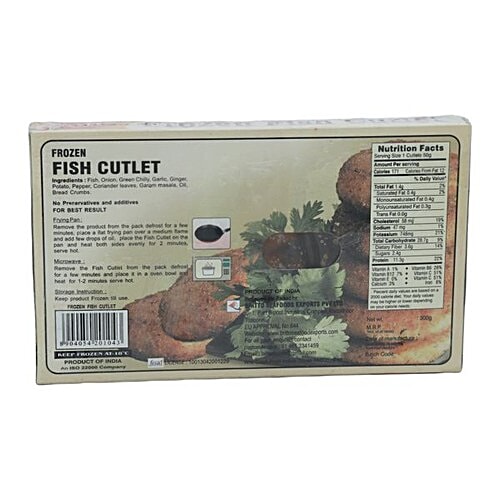 Britte  Ready To Eat - Frozen Fish Cutlet, 300 g Carton No Preservatives & Additives