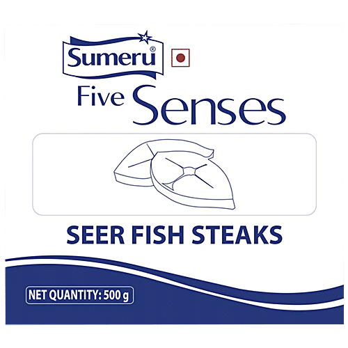 Sumeru Ocean Fresh - Seerfish Prime Steaks Individually Frozen, 500 g Pouch No Added Colours, No Added Flavours, No Added Preservatives