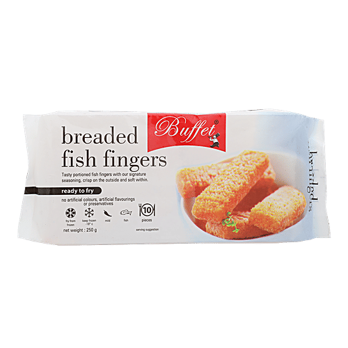 Buffet  Fish Fingers - Breaded, 250 gm (10 pcs) Pouch 