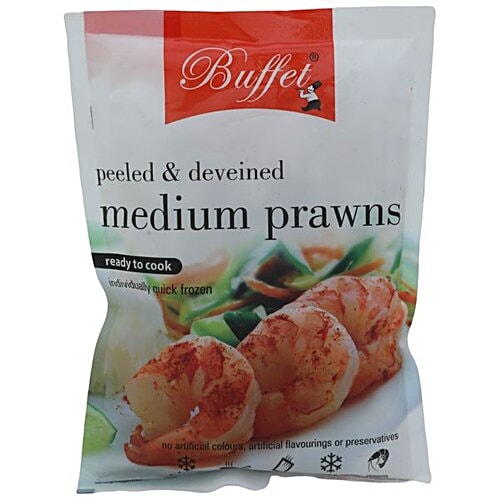Buffet  Medium Prawns - Peeled & Deveined, 250 g Pouch 