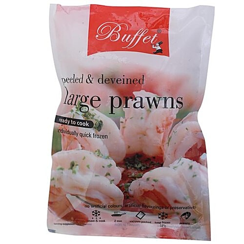 Buffet  Ready to Cook - Large Prawns (Peeled & Deveined), 250 g Pouch 
