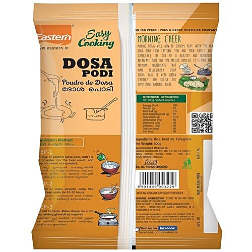 Eastern Podi - Dosa, 500 g Pouch No Added Preservatives