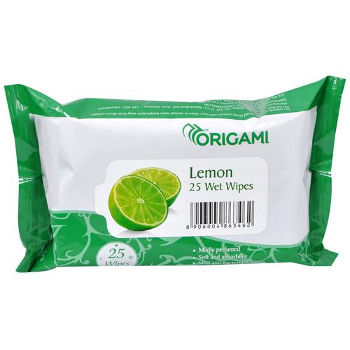 Origami So Soft Wet Wipes - Lemon Flavour, 25 pulls  