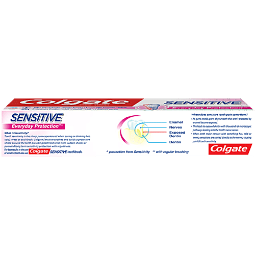 Colgate Sensitive Everyday Protection Anticavity Toothpaste, 40 g Clinically Proven Relief