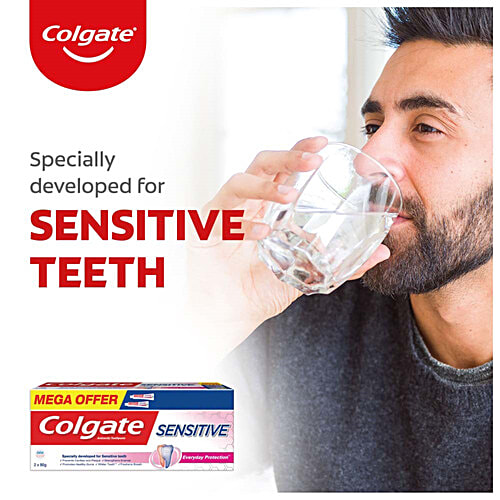 Colgate Sensitive Everyday Protection Anticavity Toothpaste, 40 g Clinically Proven Relief
