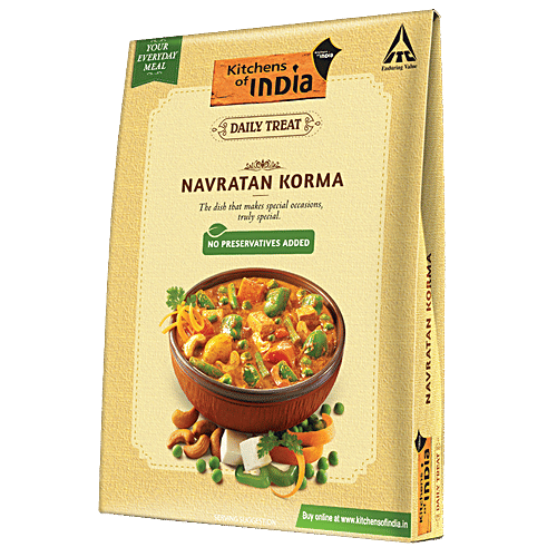 Kitchens Of India Daily Treat - Navaratan Korma, 285 g Carton 