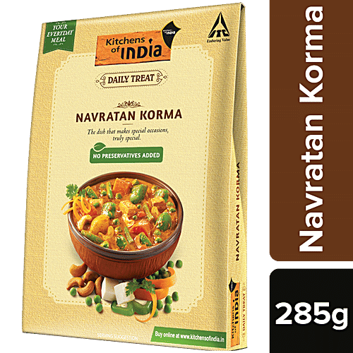 Kitchens Of India Daily Treat - Navaratan Korma, 285 g Carton 
