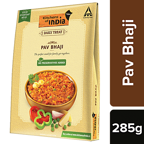 Kitchens Of India Ready to Eat - Pav Bhaji, 285 g Carton 
