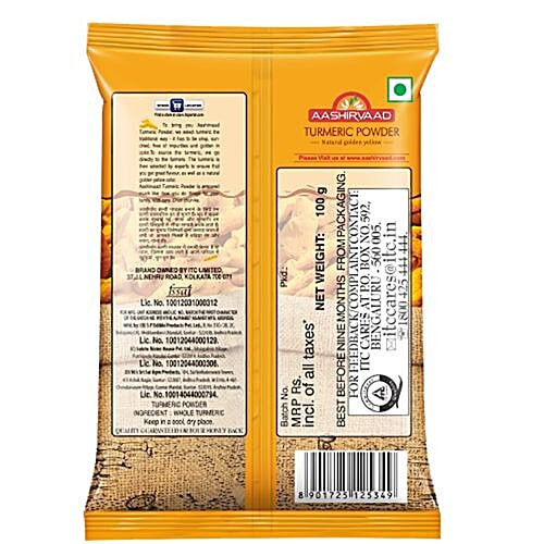 Aashirvaad Turmeric Powder/Arisina Pudi, 100 g Pouch 