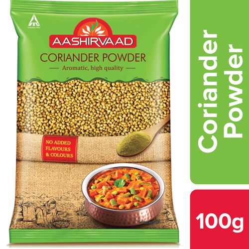 Aashirvaad Spices Coriander Powder - Dry, Healthy, Full, & Ground, 100 g Pouch 