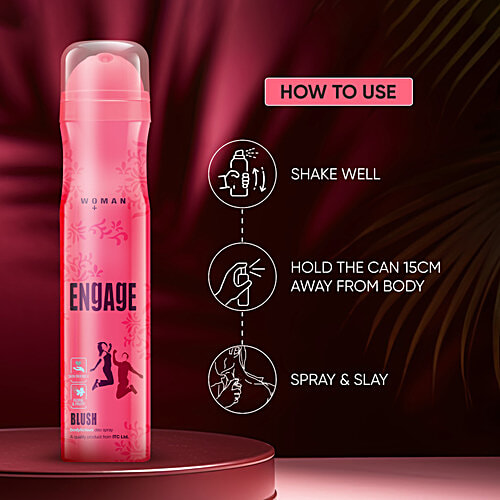 Engage Blush Bodylicious Deo Spray - For Women, Fruity & Floral, 150 ml Skin Friendly