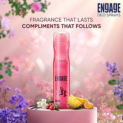 Engage Blush Bodylicious Deo Spray - For Women, Fruity & Floral, 150 ml Skin Friendly