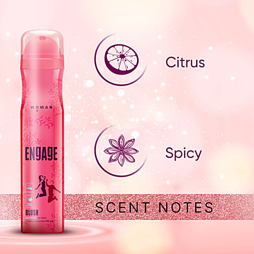 Engage Blush Bodylicious Deo Spray - For Women, Fruity & Floral, 150 ml Skin Friendly