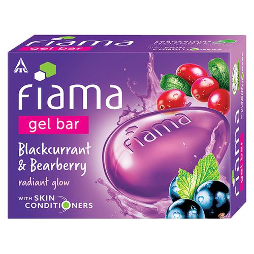 Fiama Blackcurrant & Bearberry Gel Bar, Radiant Glow, With Skin Conditioners, 125 g  