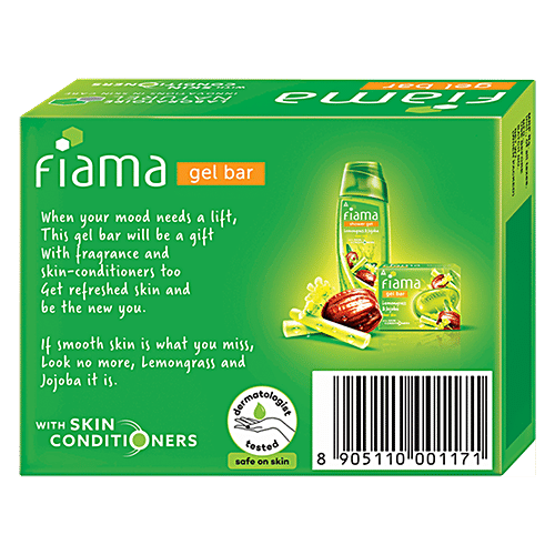 Fiama Lemongrass & Jojoba Gel Bar, 125 g  Makes Skin Smooth with Skin Conditioner