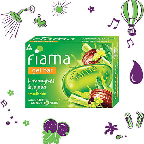 Fiama Lemongrass & Jojoba Gel Bar, 125 g  Makes Skin Smooth with Skin Conditioner
