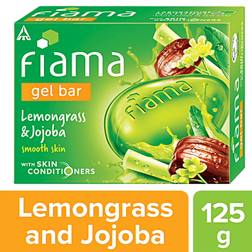 Fiama Lemongrass & Jojoba Gel Bar, 125 g  Makes Skin Smooth with Skin Conditioner