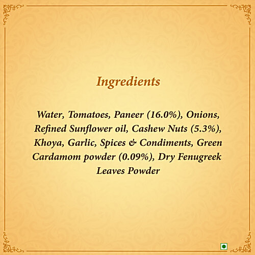 Kitchens Of India Mughlai Paneer - Just Heat & Eat, 285 g  Ready to Eat Indian Food, No Added Preservatives, Microwavable