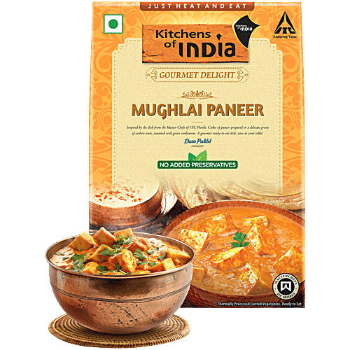 Kitchens Of India Mughlai Paneer - Just Heat & Eat, 285 g  Ready to Eat Indian Food, No Added Preservatives, Microwavable