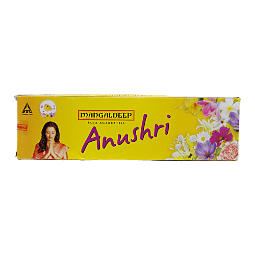 Mangaldeep Anushri Puja Agarbattis, 60 sticks Carton Sturdy Fragrance