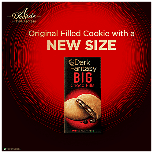 Sunfeast Dark Fantasy Big Choco Fills Cookies, 150 g  Crunchy Cookies Filled With Choco Crème