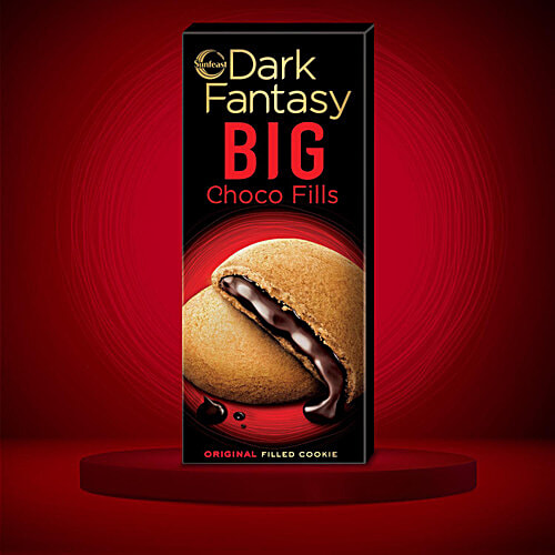 Sunfeast Dark Fantasy Big Choco Fills Cookies, 150 g  Crunchy Cookies Filled With Choco Crème