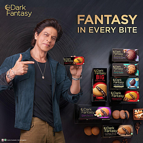 Sunfeast Dark Fantasy Big Choco Fills Cookies, 150 g  Crunchy Cookies Filled With Choco Crème