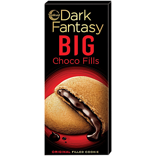 Sunfeast Dark Fantasy Big Choco Fills Cookies, 150 g  Crunchy Cookies Filled With Choco Crème