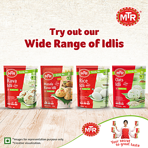 MTR Original Rice Idli Ready Mix, 200 g Pouch Goodness of Grains, No Added Preservatives