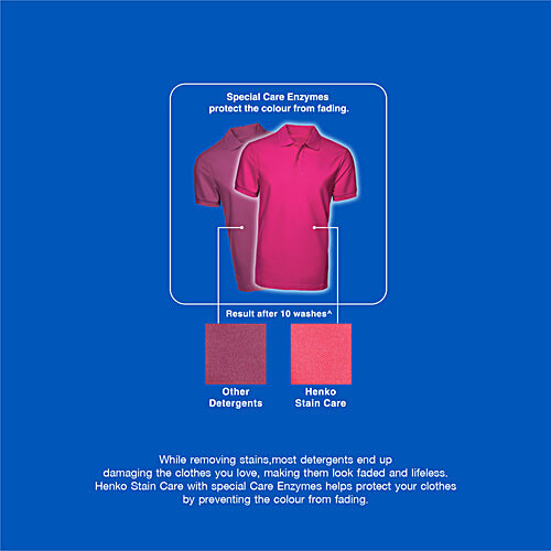 Henko Stain Care Detergent Powder, 6 kg Pouch Oxygen Power + Care Enzymes