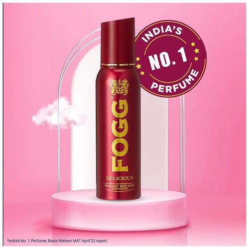 Fogg  Perfume Body Spray - Delicious, For Women, No Gas, Long Lasting, Everyday Deodorant, 150 ml  