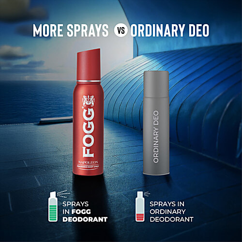 Fogg Napoleon Perfume Body Spray For Men - Red, Long Lasting, No Gas, Everyday Deodorant, 150 ml
