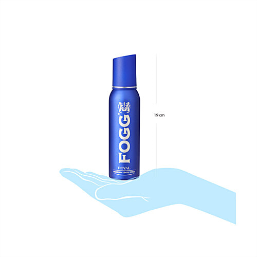 Fogg  Royal Perfume Body Spray For Men Blue - Long Lasting, No Gas, Everyday Deodorant, 150 ml  