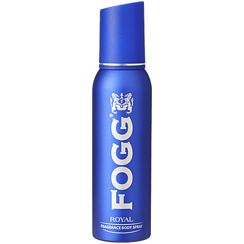 Fogg  Royal Perfume Body Spray For Men Blue - Long Lasting, No Gas, Everyday Deodorant, 150 ml  