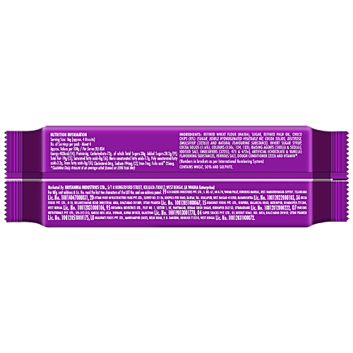 Britannia Tiger Krunch Chocochips Biscuits, 63 g  Zero Cholesterol & Zero Trans Fatty Acids