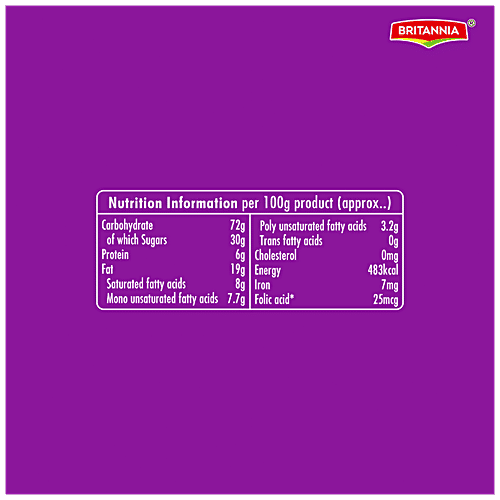 Britannia Tiger Krunch Chocochips Biscuits, 63 g  Zero Cholesterol & Zero Trans Fatty Acids