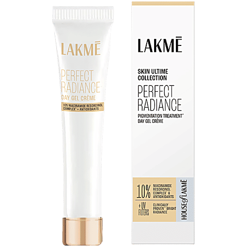 Lakme Perfect Radiance Day Gel Crème with 10% Niacinamide Resorcinol Complex & Antioxidants, 15 g 10% Niacinamide Resorcinol Complex & Antioxidants