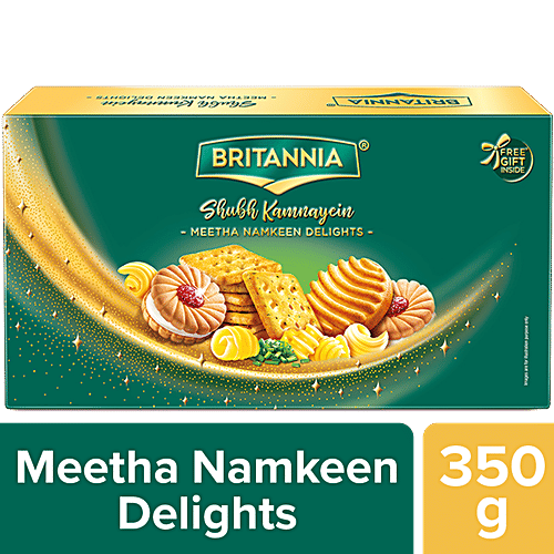 Britannia Shubh Kamnayein - Meetha Namkeen Delights, 350 g Carton 