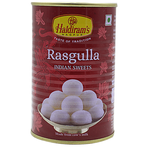 Haldirams  Rasgulla, 450 g Tin 
