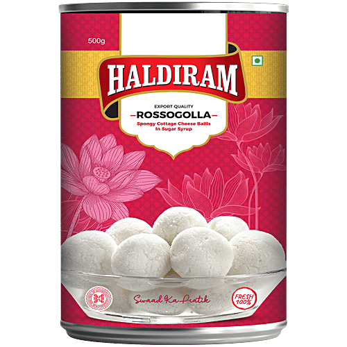 Haldiram's Rossogolla, 500 g Tin 