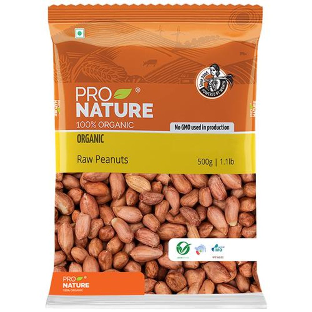 Pro Nature Organic - Raw Peanuts/Kadalekayi, 500 g Pouch