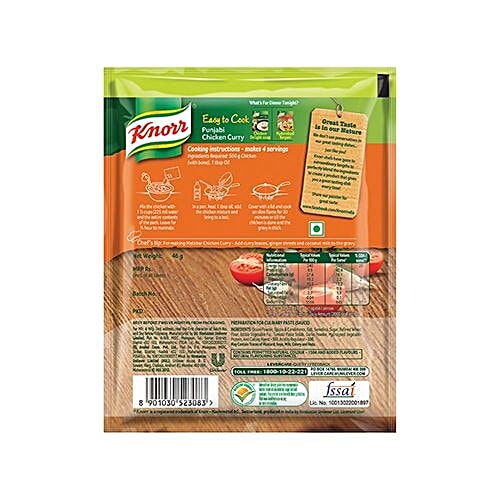 Buy Knorr Easy To Cook Punjabi Chicken Curry Ready Mix 46 Gm Pouch