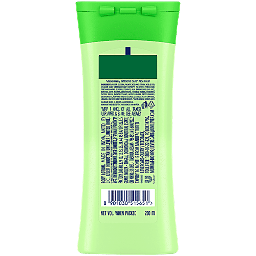 Vaseline Intensive Care Aloe Fresh Body Lotion, 200 ml