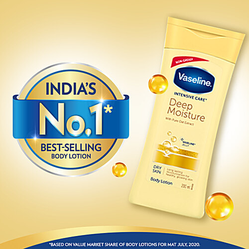 Vaseline Intensive Care Deep Moisture Body Lotion - With Pure Oat Extract, 200 ml  