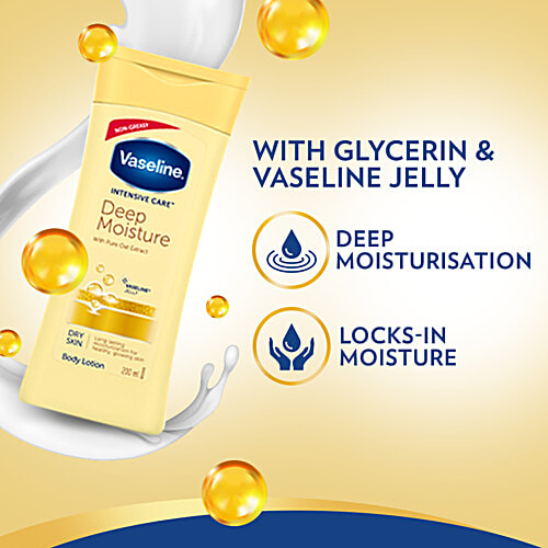 Vaseline Intensive Care Deep Moisture Body Lotion - With Pure Oat Extract, 200 ml  
