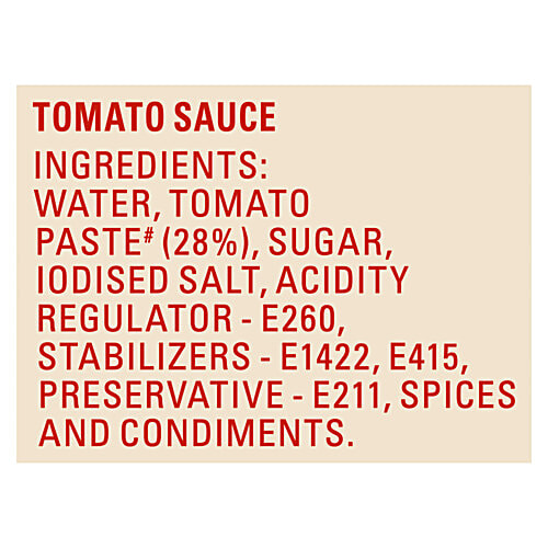 Kissan No Onion & Garlic Tomato Sauce, 415 g No Trans Fat