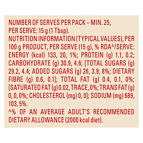Kissan No Onion & Garlic Tomato Sauce, 415 g No Trans Fat