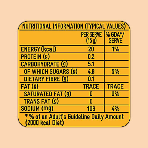 Kissan No Onion & Garlic Tomato Sauce, 415 g No Trans Fat